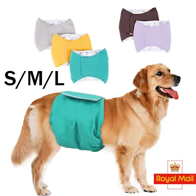 £4.19 • Buy S-L Male Dog Puppy Pet Nappy Diapers Belly Wrap Band Sanitary Pants Underpant UK