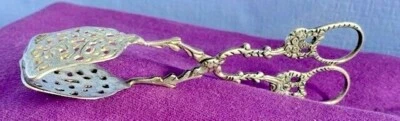 £65 • Buy Silver Cake  Tongs  ANTIQUE