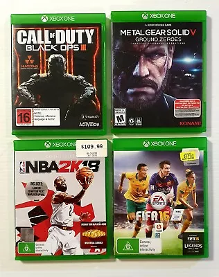 XBOX BUNDLE! CALL OF DUTY 3 + METAL GEAR SOLID V + NBA2K18 + FIFA 16 ALL VGC Aus • $29.95