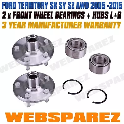 PAIR Front Wheel Bearing Hub Assembly For Ford Territory SX SY SZ AWD LEFT RIGHT • $154.95