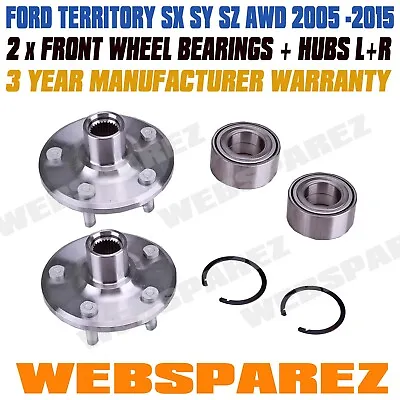 PAIR X FRONT Wheel Bearing And Hub Kit For Ford Territory SX SY SZ AWD • $154.95