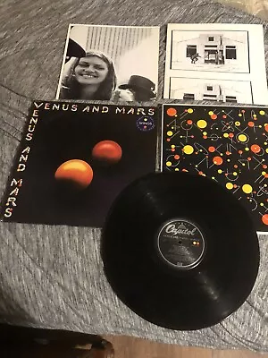 Wings Venus And Mars Rock Vinyl Record With Two Posters Excellent Condition • $4.99