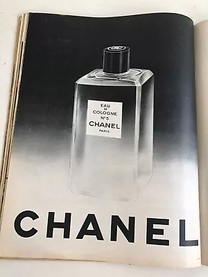 ◕ Vintage Advertising EAU DE COLOGNE CHANEL N°5 PARIS (June 1963) ◕ • £5.37