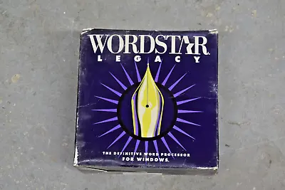 NEW SEALED WordStar Legacy For Windows Windows 3.1 / 95 Vintage Software Word MS • $53.99
