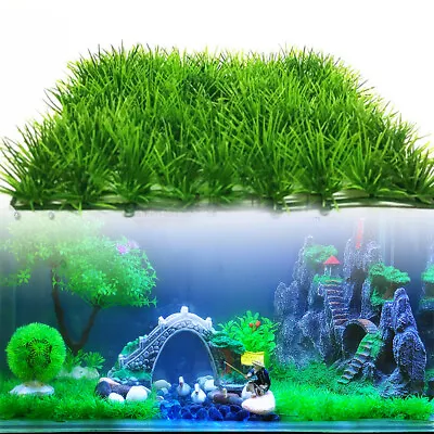 £6.71 • Buy Fake Grass Decor Water Aquatic Landscap Plant Aquarium Fish Tank Artificial Lawn