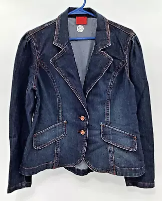 V Cristina Denim Jacket Button Up Embellished • $17.49