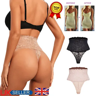 £13.99 • Buy High Waist Body Shaper Tummy Control Thong Panties Shapewear Slimming Underwear