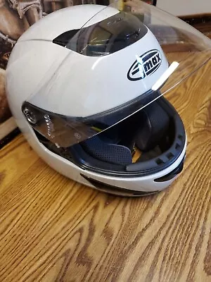 GMAX Motocross Helmet Snell M2005 Visor Helmet DOT Size Small White Silver Black • $60