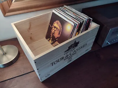 £13.95 • Buy Vinyl Record LP Storage Box. 7  Or 12 . Wooden Wine Box. French. (BOX ONLY)