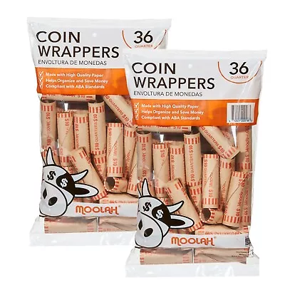72 Count MOOLAH Quarter Coin Wrappers • $7.75