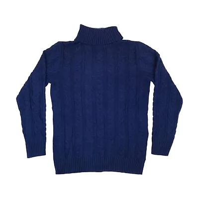 Xray Jeans 100% Authentic Mens Pullover Sweater Turtleneck Size Large Color Blue • $64.99