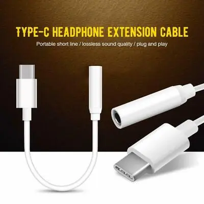 USB Type C To 3.5mm AUX Audio Headphone Jack Cable Adapter For Iphone 15 Pro Max • £5.99