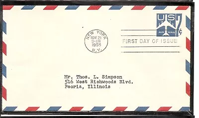 US SC # UC33 Silhouette Of Jet Airliner FDC. No Cachet. • $2