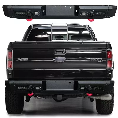 Vijay For 2010-2014 Ford F150 Raptor SVT Steel Rear Bumper W/LED Light & D-Rings • $489.99