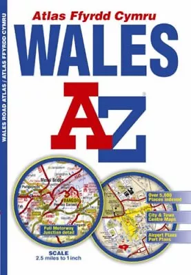 A-Z Wales Regional Road Atlas By Great Britain Paperback Book The Cheap Fast • £3.76