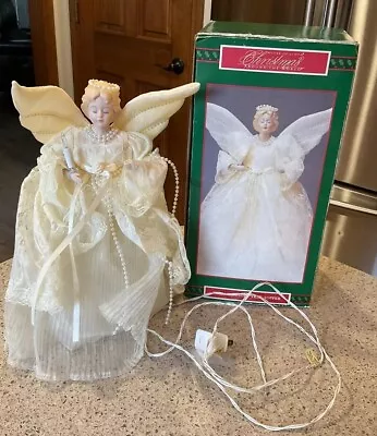 Vintage House Of Lloyd - Christmas Around The Word 12  Pearled Angel Tree Topper • $23
