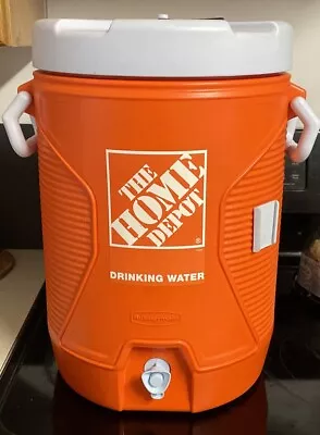 The Home Depot Orange & White 5 Gal Gallon Rubbermaid Drink Cooler • $49.97