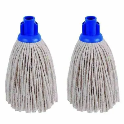 £4.99 • Buy High Quality Floor Cotton Mop Head Screw Push Socket Colour Coded Long Lasting