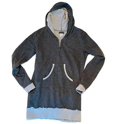 Venus Womens Long Gray Hoodie Sweater W Intentional Fray Size Medium • $6.50