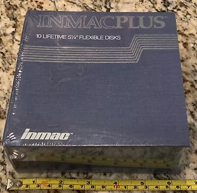 Inmac Plus 5 1/4” Double Density 5.25” Floppy Disk New Sealed 2-Sided 10 Pack • $37.95