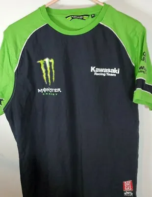 RACING MONSTER KAWASAKI TEAM GREEN ENERGY Black T-Shirt Men’s Sz XL VTG Dirtbike • $35.91