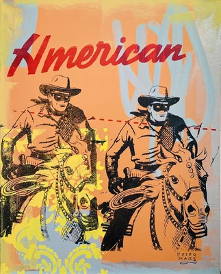 $3600 • Buy Peter Mars Lone Ranger And Silver Western Pop Art Mid-Century Television Cowboy