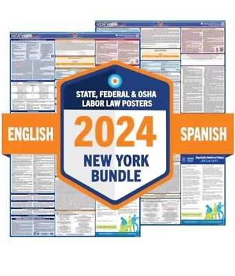 2024 New York NY All LABOR POSTER (Federal & State) Laminated ENGLISH SPANISH • $22.99