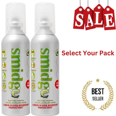 Smidge That Midge Insect Repellent 75ml (Pack Of 1-2) Non-sticky Moisturising UK • £12.95