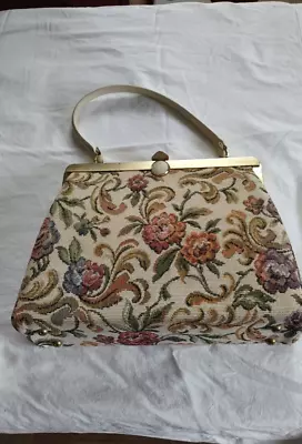 1960's Verdi Carpet/tapestry Purse Floral • $25