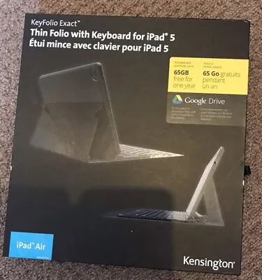 BNIB KENSINGTON Keyfolio EXACT Bluetooth Wireless KEYBOARD & CASE Fit IPad Air • £17.99