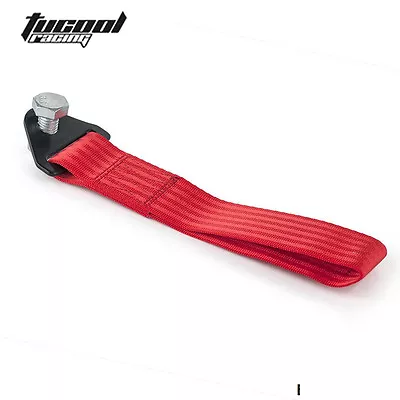 New High Strength Racing Tow Strap Set For Front Rear Bumper Towing Hook Red AU • $14.85