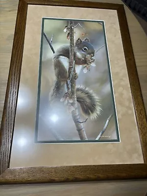 Carl Blenders 1996 Limited Edition Signed  Print FAST FOOD Red Squirrel • $114.99