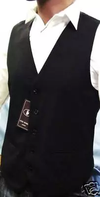 New Men`s Black Waistcoat Quality • £8.99