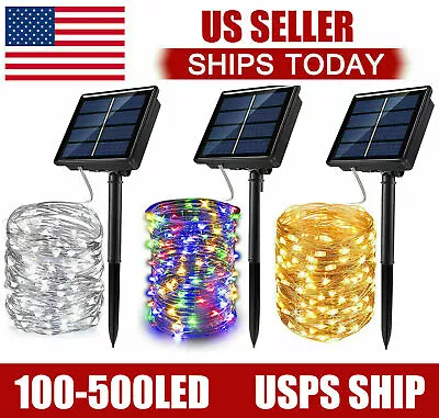 $14.13 • Buy 100-400 LED Solar Power String Fairy Lights Garden Outdoor Party Christmas Lamp