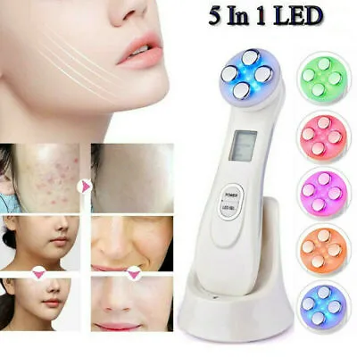 $34.58 • Buy 5 IN 1  Electroporation RF Facial Skin Care LED Photon Skin Rejuvenation  