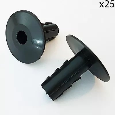 25x 8mm Black Single Cable Bushes Feed Through Wall Cover Coaxial Sat Hole Tidy • £7.49