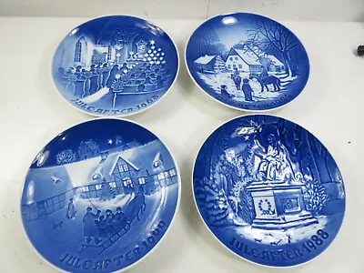 B & G Vintage Royal Copenhagen Denmark Christmas Blue Plate Jule After Lot Of 4 • $11.24