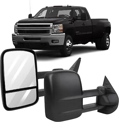 For Chevy GMC 2008-2013 Silverado Sierra 1500 2500HD 3500 Manual Towing Mirrors • $74.99