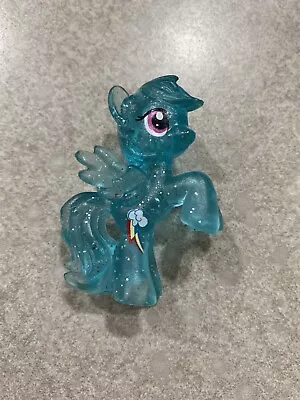 My Little Pony FiM 2” Blind Bag Wave #4 Transparent Glitter Rainbow Dash Figure • $5.99