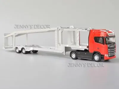 1:50 Scale Diecast Model Truck S730 Tractor With Car Transporter Semi-Trailer • $11