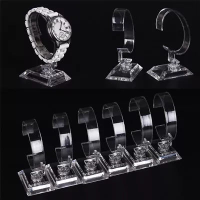 2x Clear Acrylic Detachable Bracelet Jewelry Watch Display Holder Stand Rack ❤- • £3.12