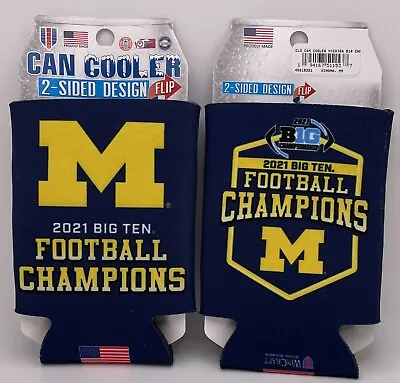 Wincraft University Of Michigan Football 2021 Big Ten Champion Can Cooler 4 Pack • $24.99