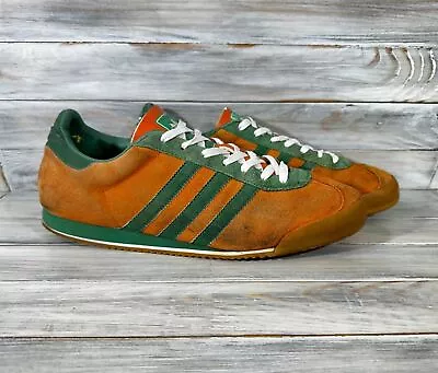 Vintage ADIDAS KICK ESPANA 82 Men's Sneakers Orange Green • $175.99