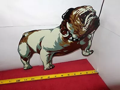 LARGE 12 X 8 In MACK TRUCK BULL DOG ADVERTISING SIGN HEAVY DIE CUT METAL # S 7 • $99.99