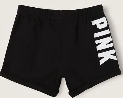 Victoria's Secret Pink Logo Boyfriend Heritage Fleece Shorts Xs S M L Xl Xxl • $19.75
