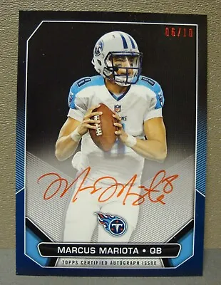 2015 Topps Rookie Premiere Autographs Red Ink #RPA-MM Marcus Mariota 06/10 • $55