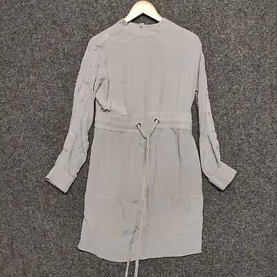 $19.95 • Buy ASOS Maternity Womens Dress Size 8 Grey Long Sleeve Elastic Waist Drawstring NWT