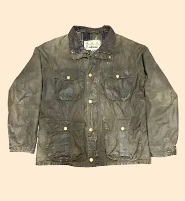 Barbour Utility Waxed Jacket Olive Mens Size Medium • $114.87