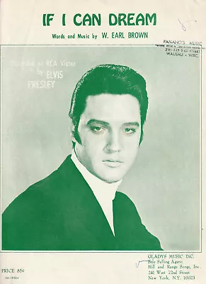 Elvis - If I Can Dream Original 1968 Sheet Music • $1.99