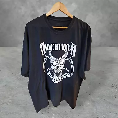 WWE The Undertaker 30th Anniversary T-Shirt Mens 4XL Black Cotton Short Sleeve • £19.99